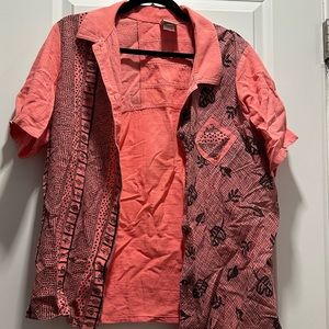 Produce company salmon button up.
